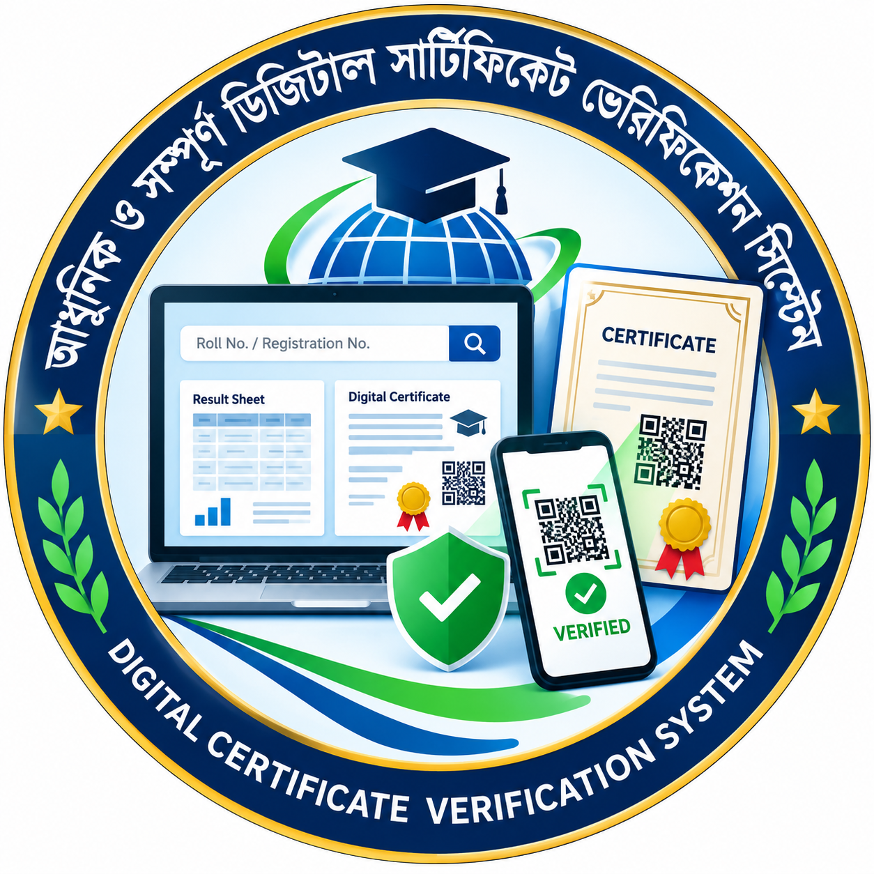 আধুনিক ও সম্পূর্ণ ডিজিটাল সার্টিফিকেট ভেরিফিকেশন সিস্টেম